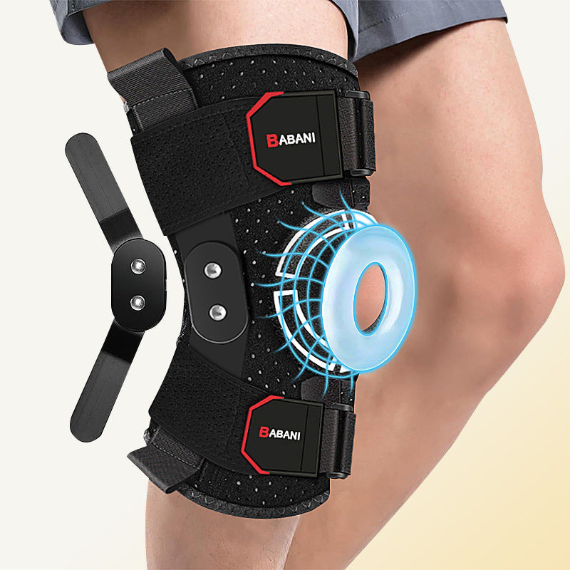 Verstellbare Knieorthese mit Silikon-Patellastabilisator